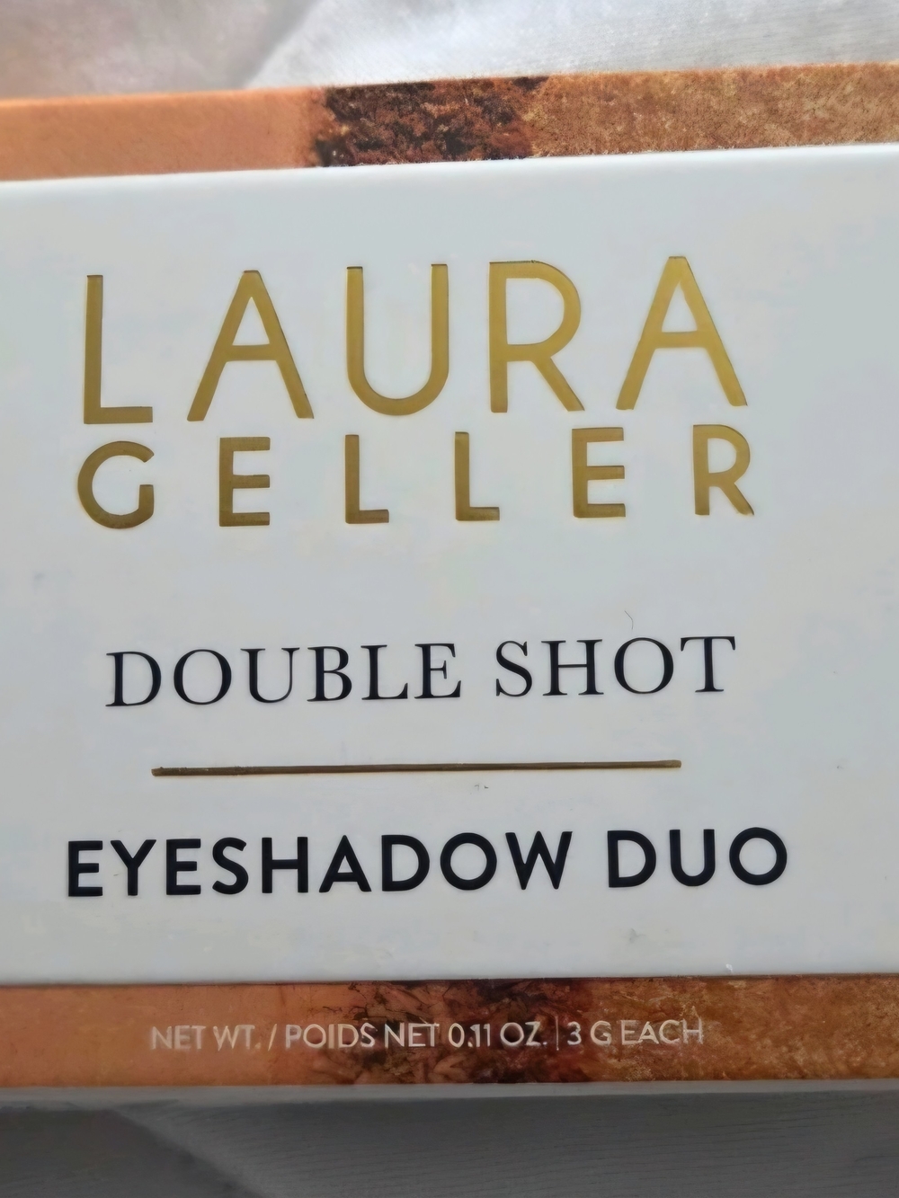 Laura Geller Double Shot Eyeshadow Duo — Bronze & Gold Shades Sealed In Box